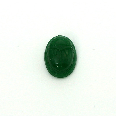 German Plastic Flat Back Scarab - Oval 14x10MM CHRYSO