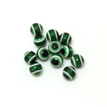 Plastic Eye Bead - Round 08MM DARK GREEN