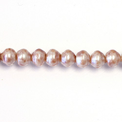 Czech Glass Pearl Bead - Snail Shell 06MM PATINA SALMON 84176