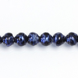 Czech Glass Pearl Bead - Snail Shell 08MM PATINA BLUE 84484