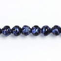 Czech Glass Pearl Bead - Snail Shell 08MM PATINA BLUE 84484