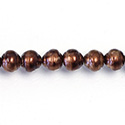 Czech Glass Pearl Bead - Snail Shell 08MM PATINA COPPER 84193