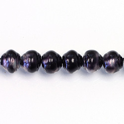 Czech Glass Pearl Bead - Snail Shell 08MM PATINA PURPLE 84483