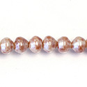 Czech Glass Pearl Bead - Snail Shell 08MM PATINA SALMON 84176