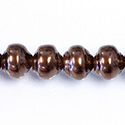 Czech Glass Pearl Bead - Snail Shell 10MM DARK BROWN 70419