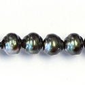 Czech Glass Pearl Bead - Snail Shell 10MM PATINA GREEN 84198