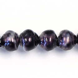 Czech Glass Pearl Bead - Snail Shell 10MM PATINA PURPLE 84483