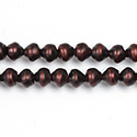 Czech Glass Pearl Bead - Snail Shell 06MM MATTE CHOCOLATE