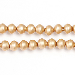 Czech Glass Pearl Bead - Snail Shell 06MM MATTE COPPER