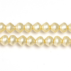 Czech Glass Pearl Bead - Snail Shell 06MM MATTE CREME