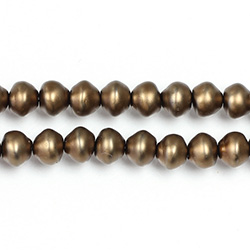 Czech Glass Pearl Bead - Snail Shell 06MM MATTE DK BROWN