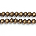 Czech Glass Pearl Bead - Snail Shell 06MM MATTE DK BROWN