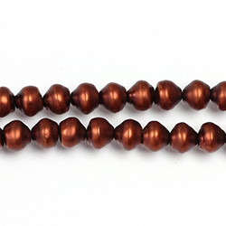 Czech Glass Pearl Bead - Snail Shell 06MM MATTE DK COPPER