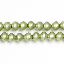 Czech Glass Pearl Bead - Snail Shell 06MM MATTE DK OLIVE