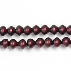 Czech Glass Pearl Bead - Snail Shell 06MM MATTE GARNET