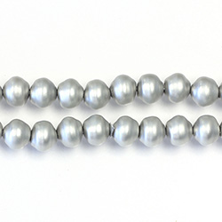 Czech Glass Pearl Bead - Snail Shell 06MM MATTE LT GREY