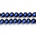 Czech Glass Pearl Bead - Snail Shell 06MM MATTE NAVY