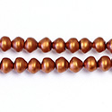 Czech Glass Pearl Bead - Snail Shell 06MM MATTE PUMPKIN