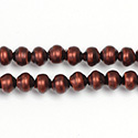 Czech Glass Pearl Bead - Snail Shell 06MM MATTE RUST