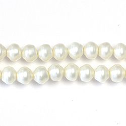 Czech Glass Pearl Bead - Snail Shell 06MM MATTE WHITE