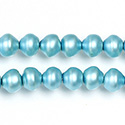 Czech Glass Pearl Bead - Snail Shell 08MM MATTE AQUA