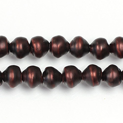 Czech Glass Pearl Bead - Snail Shell 08MM MATTE CHOCOLATE