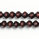 Czech Glass Pearl Bead - Snail Shell 08MM MATTE CHOCOLATE