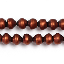 Czech Glass Pearl Bead - Snail Shell 08MM MATTE DK COPPER