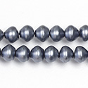 Czech Glass Pearl Bead - Snail Shell 08MM MATTE DK GREY