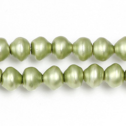 Czech Glass Pearl Bead - Snail Shell 08MM MATTE DK OLIVE