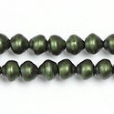 Czech Glass Pearl Bead - Snail Shell 08MM MATTE HUNTER GREEN