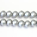 Czech Glass Pearl Bead - Snail Shell 08MM MATTE LT GREY