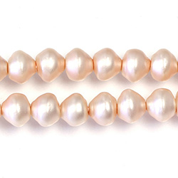 Czech Glass Pearl Bead - Snail Shell 08MM MATTE LT ROSE