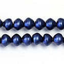 Czech Glass Pearl Bead - Snail Shell 08MM MATTE NAVY