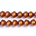 Czech Glass Pearl Bead - Snail Shell 08MM MATTE PUMPKIN