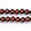 Czech Glass Pearl Bead - Snail Shell 08MM MATTE RUST