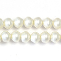 Czech Glass Pearl Bead - Snail Shell 08MM MATTE WHITE