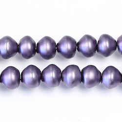 Czech Glass Pearl Bead - Snail Shell 08MM MATTE WISTERIA