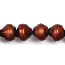 Czech Glass Pearl Bead - Snail Shell 10MM MATTE DK COPPER