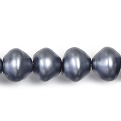 Czech Glass Pearl Bead - Snail Shell 10MM MATTE DK GREY