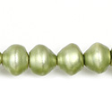 Czech Glass Pearl Bead - Snail Shell 10MM MATTE DK OLIVE