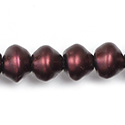 Czech Glass Pearl Bead - Snail Shell 10MM MATTE GARNET