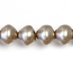 Czech Glass Pearl Bead - Snail Shell 10MM MATTE LT BROWN