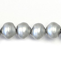 Czech Glass Pearl Bead - Snail Shell 10MM MATTE LT GREY