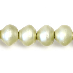 Czech Glass Pearl Bead - Snail Shell 10MM MATTE LT OLIVE