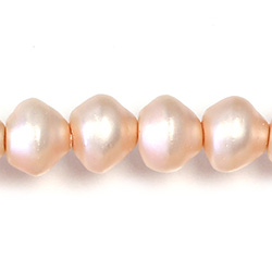 Czech Glass Pearl Bead - Snail Shell 10MM MATTE LT ROSE