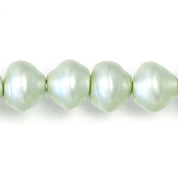 Czech Glass Pearl Bead - Snail Shell 10MM MATTE MINT