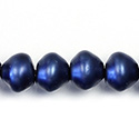 Czech Glass Pearl Bead - Snail Shell 10MM MATTE NAVY