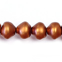 Czech Glass Pearl Bead - Snail Shell 10MM MATTE PUMPKIN