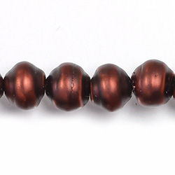 Czech Glass Pearl Bead - Snail Shell 10MM MATTE RUST